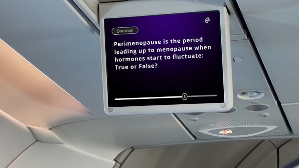 Question about menopause inside a plane