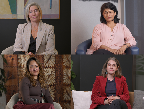 Composite of four women from help and support agencies