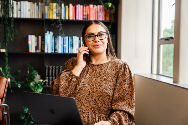 Women in office on the phone